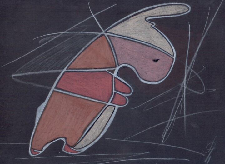 Рисунок под названием ""Nimba" from the "R…" - Julia Cherekaeva, Подлинное произведение искусства, Цветные карандаши