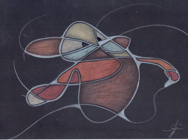 Рисунок под названием ""Osanwe" from the "…" - Julia Cherekaeva, Подлинное произведение искусства, Цветные карандаши