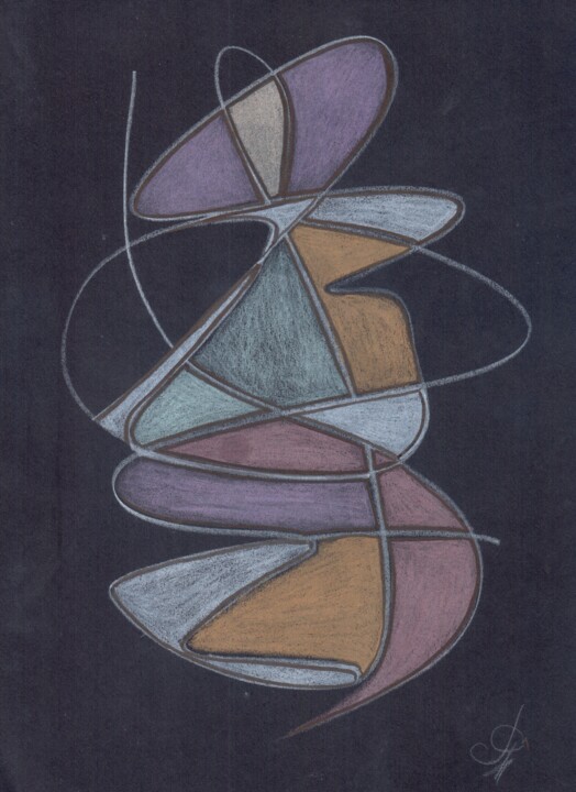 Рисунок под названием ""Spirituality" from…" - Julia Cherekaeva, Подлинное произведение искусства, Цветные карандаши