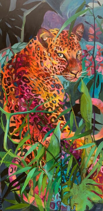 Картина под названием "On the wild side.2" - Julia Hacker, Подлинное произведение искусства, Акрил
