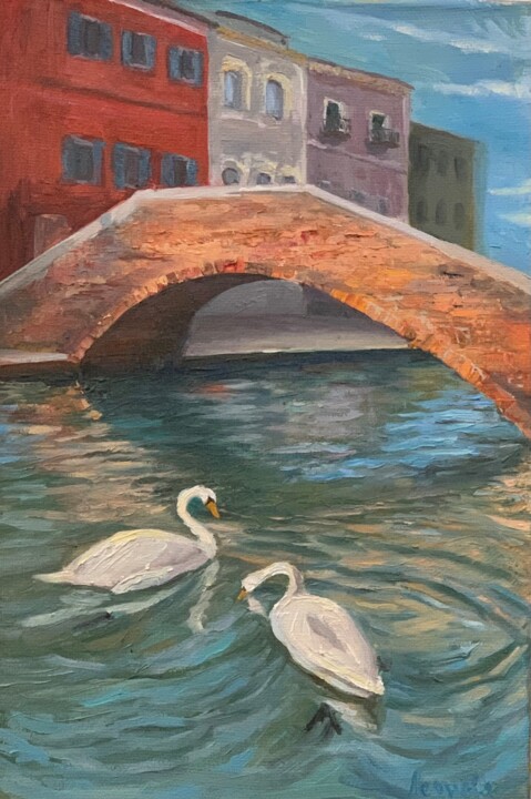 Painting titled "Венеция / Venezia" by Julia Leo, Original Artwork, Oil