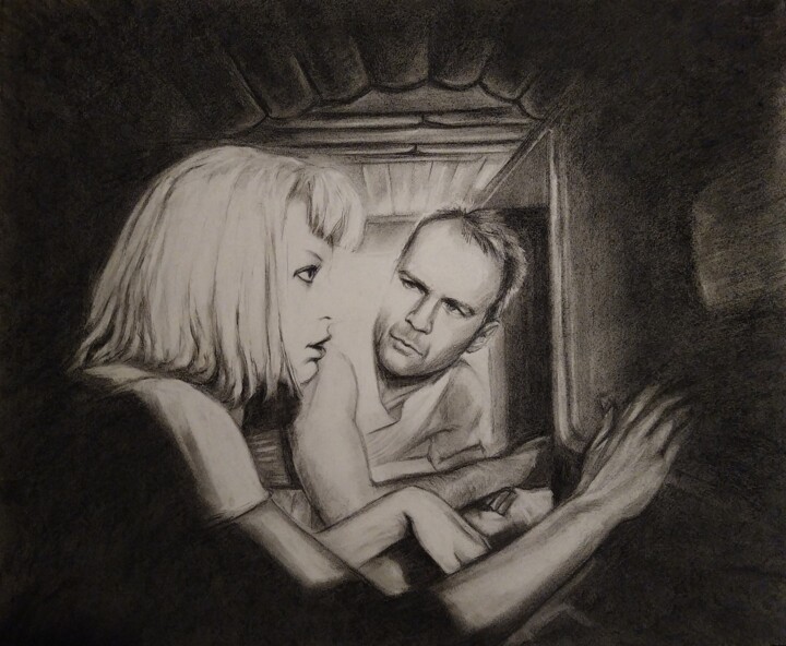 Drawing titled "the fifth Element P…" by Julia Lihina, Original Artwork, Charcoal