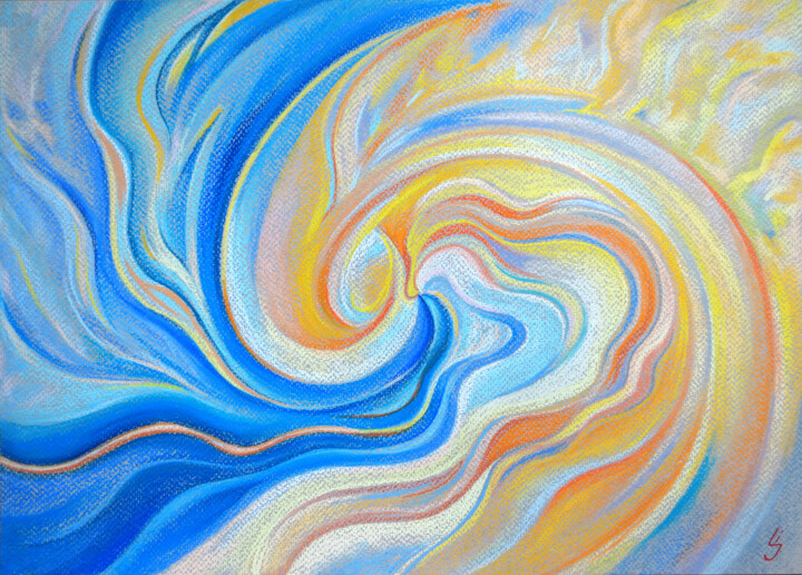 Painting titled "Where dreams come t…" by Julia Liubina, Original Artwork, Pastel