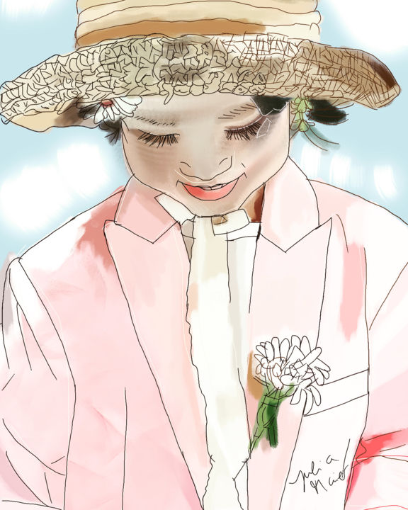 Digitale Künste mit dem Titel "China Girl" von Julia Maier, Original-Kunstwerk, Digitale Malerei