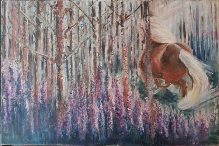 Картина под названием "Воля" - Julia Savytskas, Подлинное произведение искусства, Масло Установлен на Деревянная рама для но…