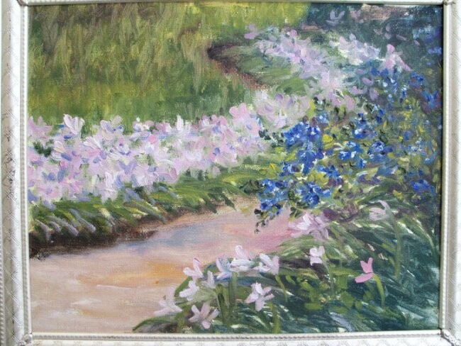 Painting titled "Observe The Lillies" by Julia Stevens, Original Artwork