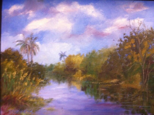 "Orange Drive Canal" başlıklı Tablo Julia Stevens tarafından, Orijinal sanat