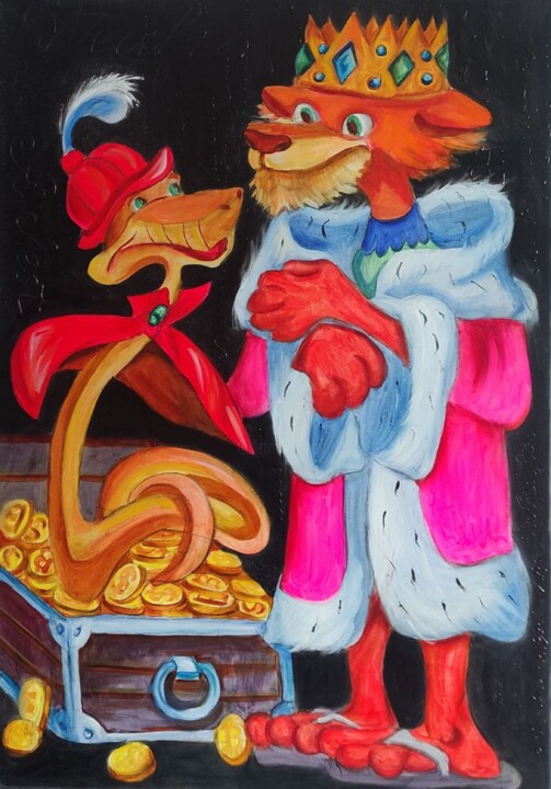 Painting titled "Original Robin Good…" by Julia Vedrina, Original Artwork, Acrylic