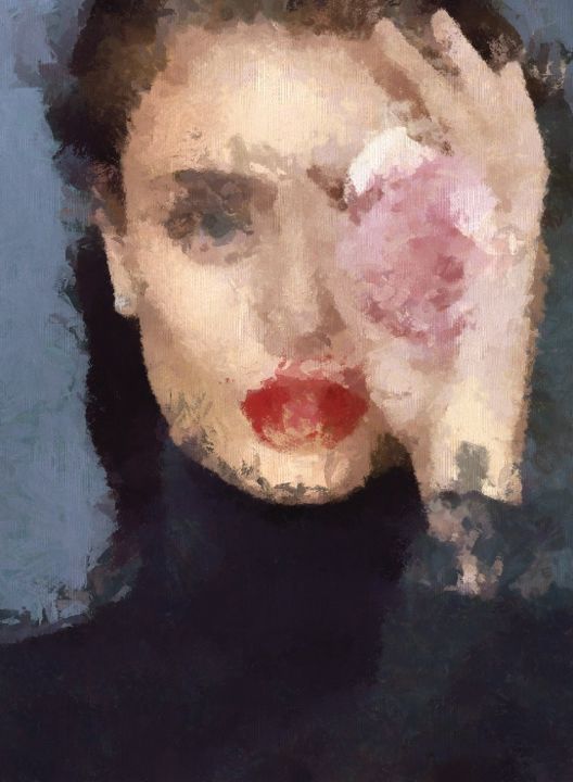 Painting titled "Jolie" by Julia Yaseva, Original Artwork, Oil