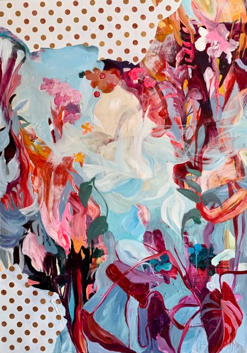 Painting titled "Gift From Mother Na…" by Julia Hacker, Original Art, Acrylic
