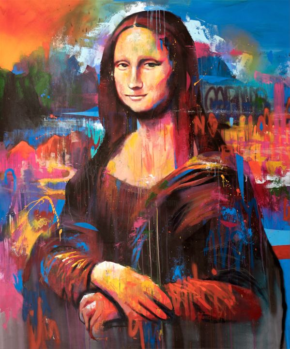 "Mona Lisa Releitura" başlıklı Baskıresim Julian Gallasch tarafından, Orijinal sanat, Gravür