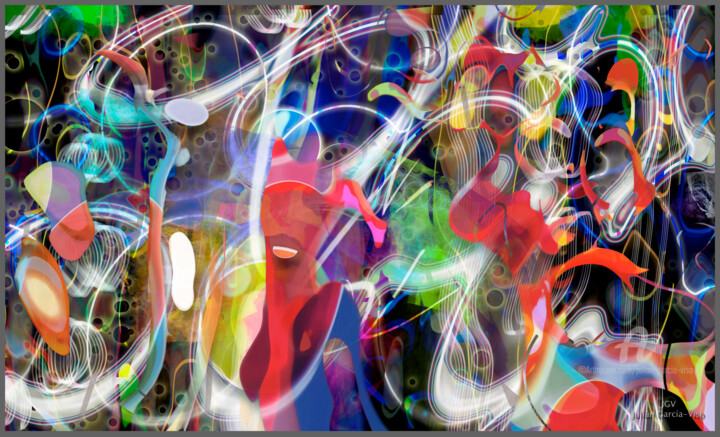Arts numériques intitulée "Partyland" par Julian Garcia-Viso, Œuvre d'art originale, Peinture numérique