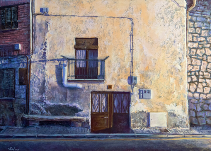 Malarstwo zatytułowany „La Casa de Teresa y…” autorstwa Julian Garcia-Viso, Oryginalna praca, Pastel