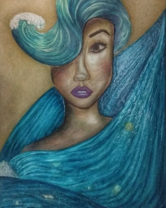 Pintura titulada "Mãe natureza" por Juliana Calu, Obra de arte original, Oleo