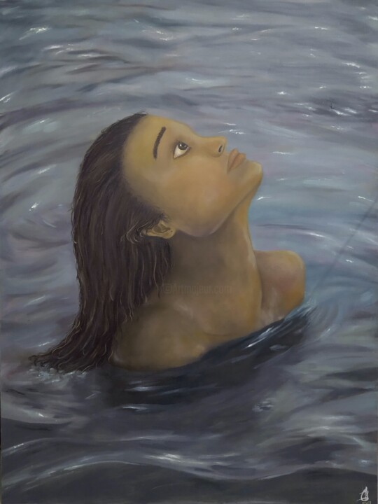 绘画 标题为“The lake” 由Juliana Calu, 原创艺术品, 油