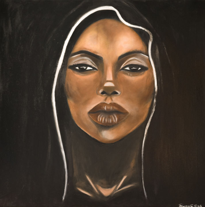 Malarstwo zatytułowany „Black Panther” autorstwa Juliana Sol, Oryginalna praca, Olej