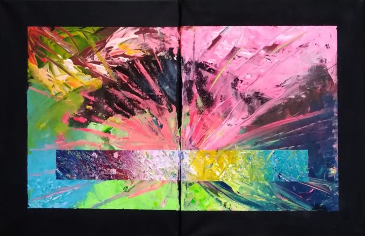 Painting titled "Explosion de joie c…" by Julianne Luce, Original Artwork, Acrylic