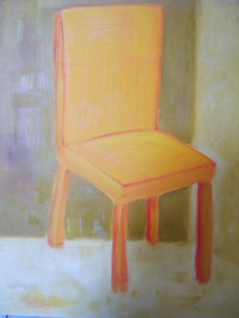 Painting titled "Have a seat." by Julianne Wu, Original Artwork, Oil