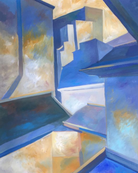Peinture intitulée "Rue des Bons Enfants" par Julia Smolenkova, Œuvre d'art originale, Acrylique