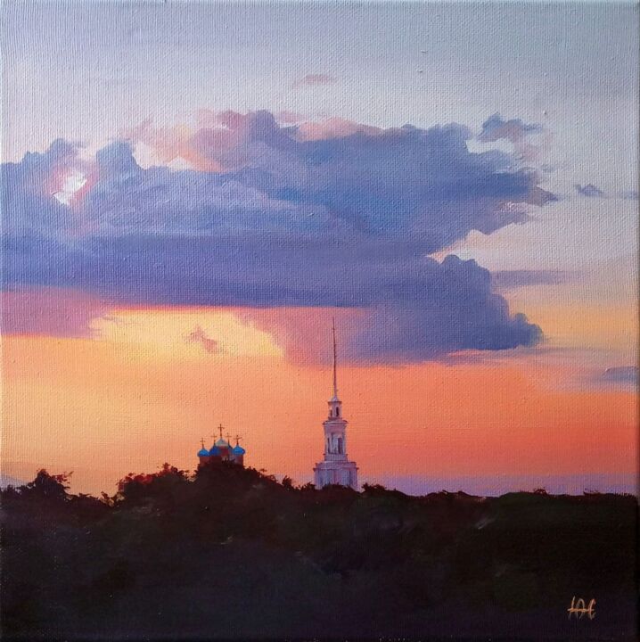 Painting titled ""Восход"" by Julia Sokolik, Original Artwork, Oil