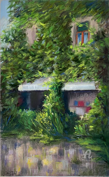 Drawing titled "Hidden in the green" by Julia Suptel, Original Artwork, Pastel
