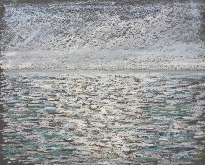 Рисунок под названием "November waters" - Julia Suptel, Подлинное произведение искусства, Пастель