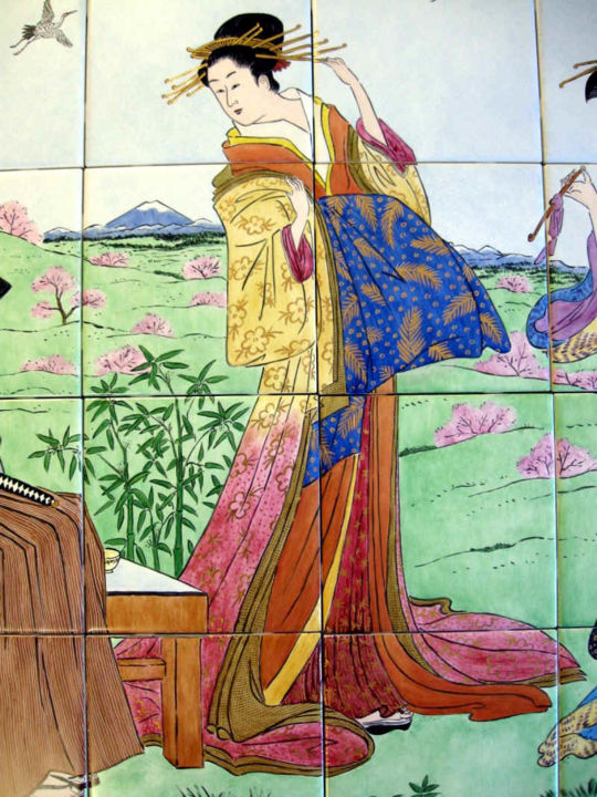Painting titled ""Ukiyo-e, Samurai,…" by Julia Sweda, Original Art,