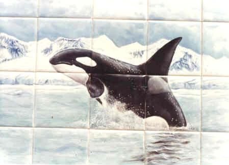 Painting titled "Killer Whale Arctic…" by Julia Sweda, Original Artwork