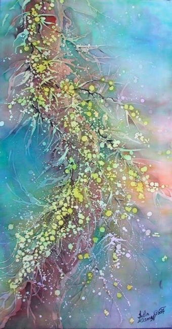 Artisanat intitulée "Mimosa" par Julia Zisman, Œuvre d'art originale