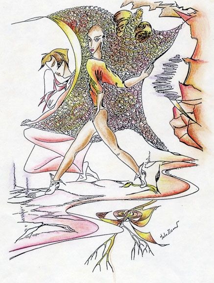 Aries (21.03-20.04) - Drawing, 21x29 cm ©2007 by Julia Zisman -