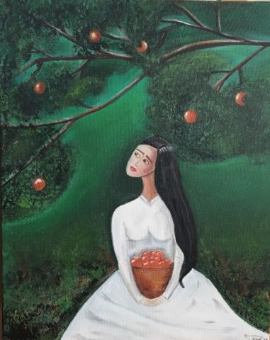 "Portakal bahçesi" başlıklı Tablo Jülide Sucu tarafından, Orijinal sanat, Akrilik