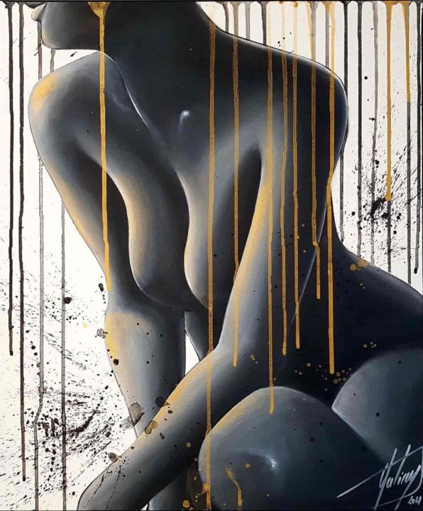 Peinture intitulée "Sensuality IV" par Julie Galiay, Œuvre d'art originale, Acrylique Monté sur Châssis en bois