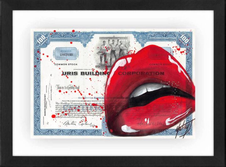 Painting titled "Glossy Lips" by Julie Galiay, Original Artwork, Acrylic