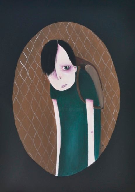 Peinture intitulée "La rentrée des Clas…" par Julie M, Œuvre d'art originale, Acrylique Monté sur Châssis en bois