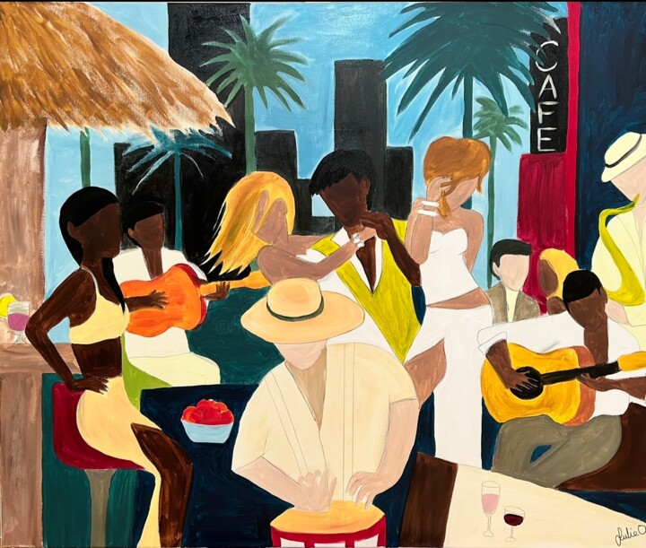 Painting titled "Havana" by Julie Ogorman, Original Artwork, Acrylic
