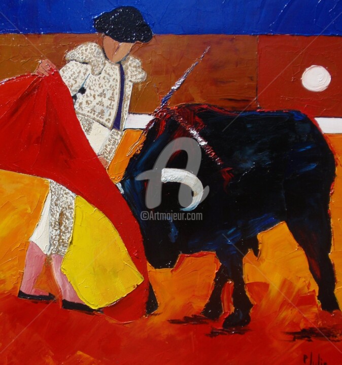 Painting titled "" Derechazo"" by Julie Pioch, Original Artwork
