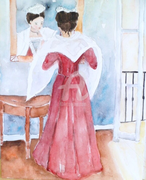 Painting titled "" Avant la Fête "" by Julie Pioch, Original Artwork, Oil