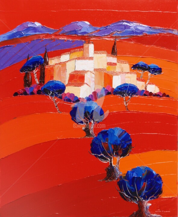 Peinture intitulée "Haute Provence" par Julie Pioch, Œuvre d'art originale, Huile