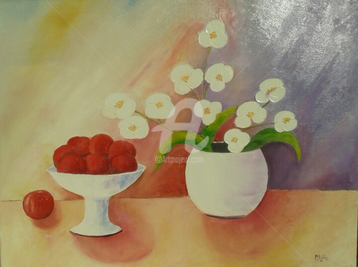 Painting titled "" Quiètude "" by Julie Pioch, Original Artwork, Oil