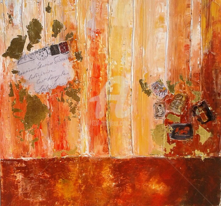 Peinture intitulée "" La Lettre "" par Julie Pioch, Œuvre d'art originale, Acrylique