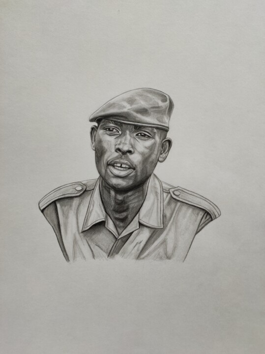 Dessin intitulée "Soldat" par Julie Prima, Œuvre d'art originale, Graphite