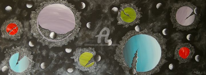 Peinture intitulée "Évolution #artistsu…" par Julie Gélinas (Junas), Œuvre d'art originale, Acrylique
