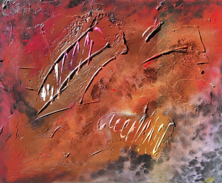 Pintura titulada "Attraction" por Julien Abstrait, Obra de arte original, Acrílico