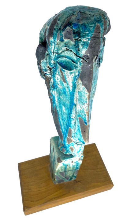 Escultura intitulada "Hommage à Modigliani" por Julien Adans (JuAD), Obras de arte originais, Cerâmica