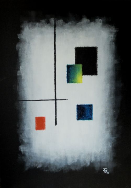 Peinture intitulée "The 2nd Exit" par Julien B, Œuvre d'art originale, Acrylique
