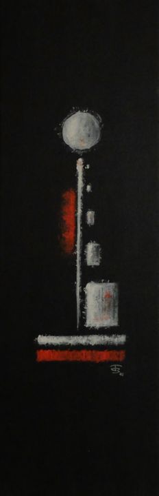 Peinture intitulée "To the Moon..." par Julien B, Œuvre d'art originale, Acrylique