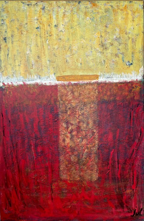 Peinture intitulée "Porte rouge" par Julien Lautier, Œuvre d'art originale, Acrylique