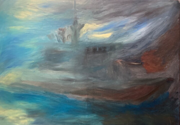 Peinture intitulée "Le Guépratte" par Julien Bonnivard, Œuvre d'art originale, Huile Monté sur Châssis en bois