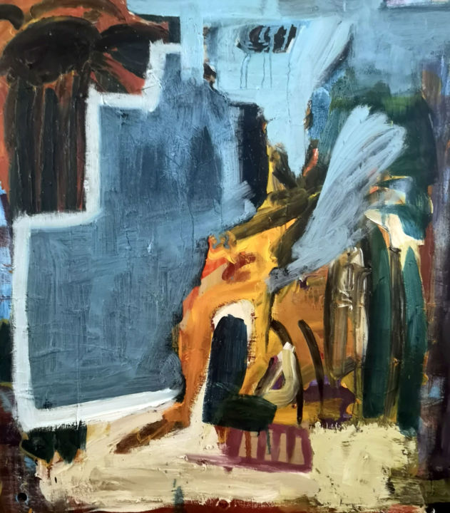 Pintura intitulada "L'ange qui pète" por Julien Gacon, Obras de arte originais, Óleo