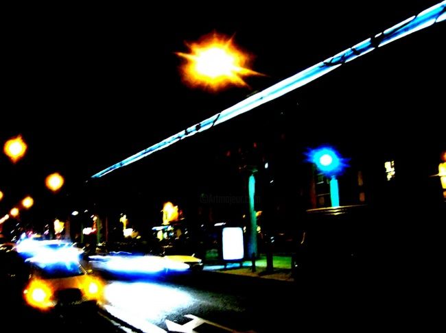 Photography titled "Metro la nuit 2" by Jusama, Original Artwork